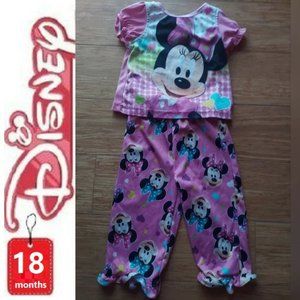 ⭐️5/$30  Minnie Mouse 18 months Pajamas,  short sleeve